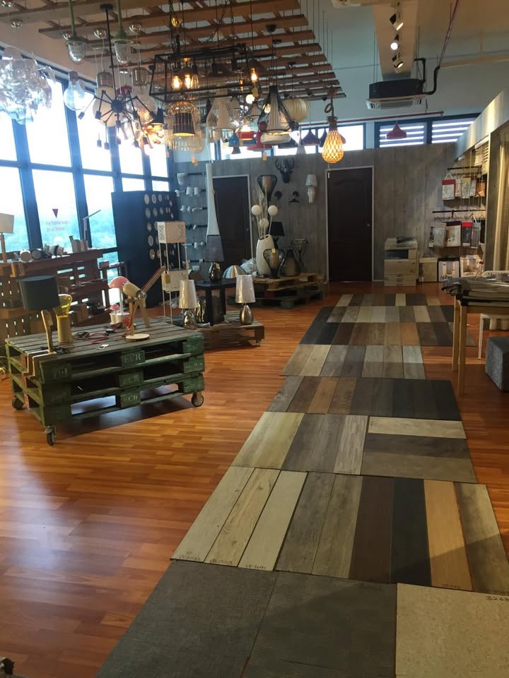 Inside the Deluxe Home Furnishing showroom at Primz Bizhub, Woodlands