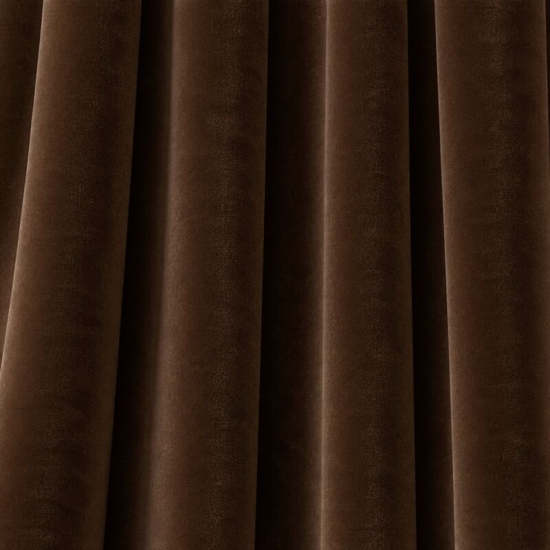 Cocoa velvet fabric swatch
